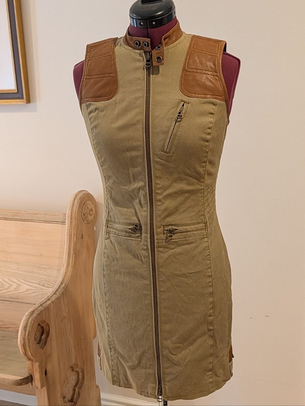 Ralph Lauren Canvas and Leather Dress!